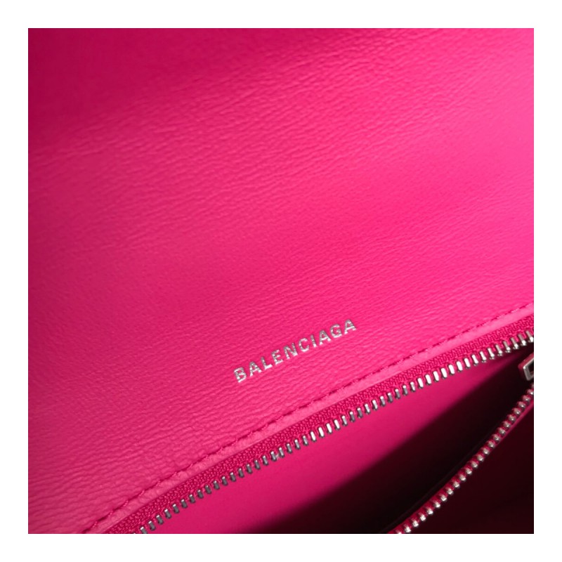 Balenciaga Hourglass S Croc-Effect Leather Tote