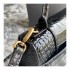Balenciaga Hourglass S Croc-Effect Leather Tote