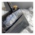 Balenciaga Hourglass S Croc-Effect Leather Tote