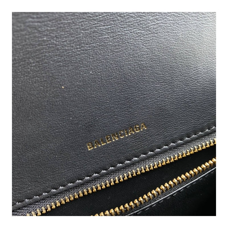 Balenciaga Hourglass S Croc-Effect Leather Tote