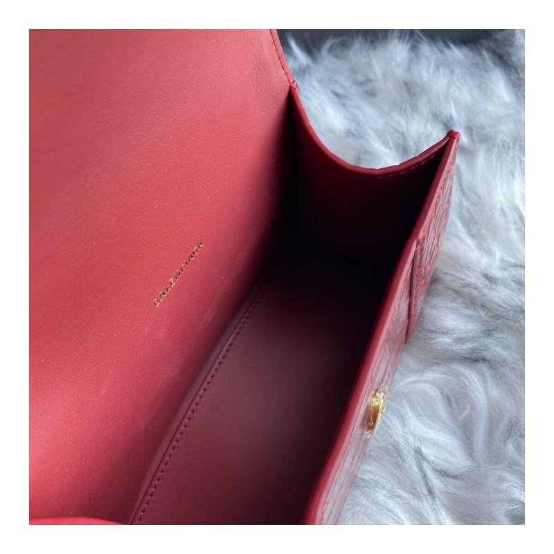 Balenciaga Hourglass XS Croc-Effect Leather Tote