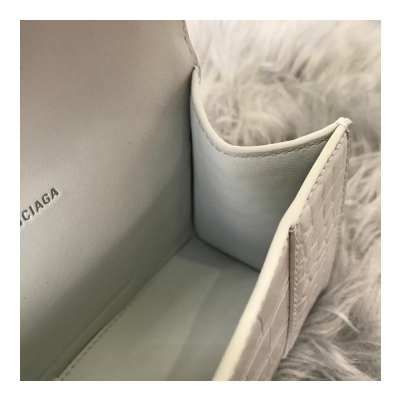 Balenciaga Hourglass XS Croc-Effect Leather Tote