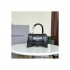 Balenciaga Hourglass XS Croc-Effect Leather Tote
