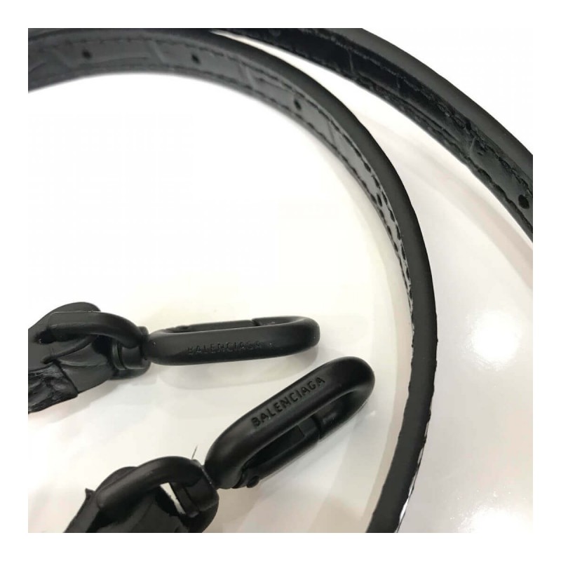 Balenciaga Hourglass XS Croc-Effect Leather Tote