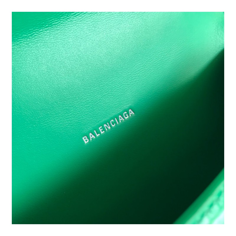 Balenciaga Hourglass XS Croc-Effect Leather Tote