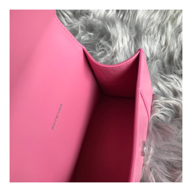 Balenciaga Hourglass XS Croc-Effect Leather Tote