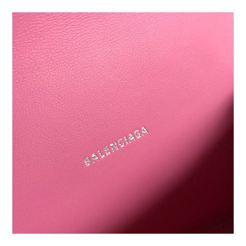 Balenciaga Hourglass XS Croc-Effect Leather Tote