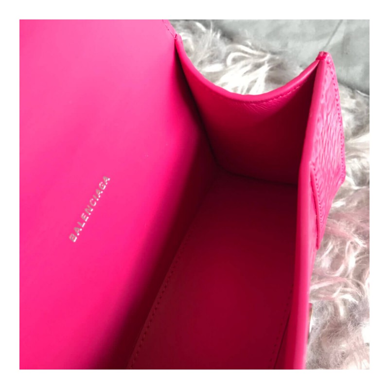 Balenciaga Hourglass XS Croc-Effect Leather Tote