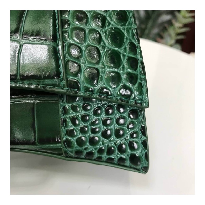 Balenciaga Hourglass XS Croc-Effect Leather Tote