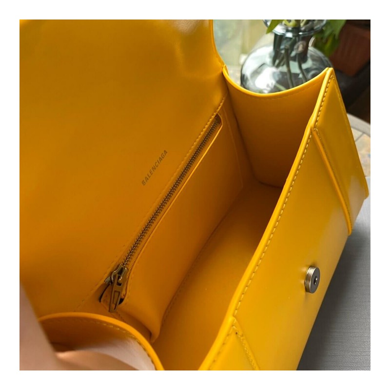 Balenciaga Hourglass S Shiny Box Calfskin Tote