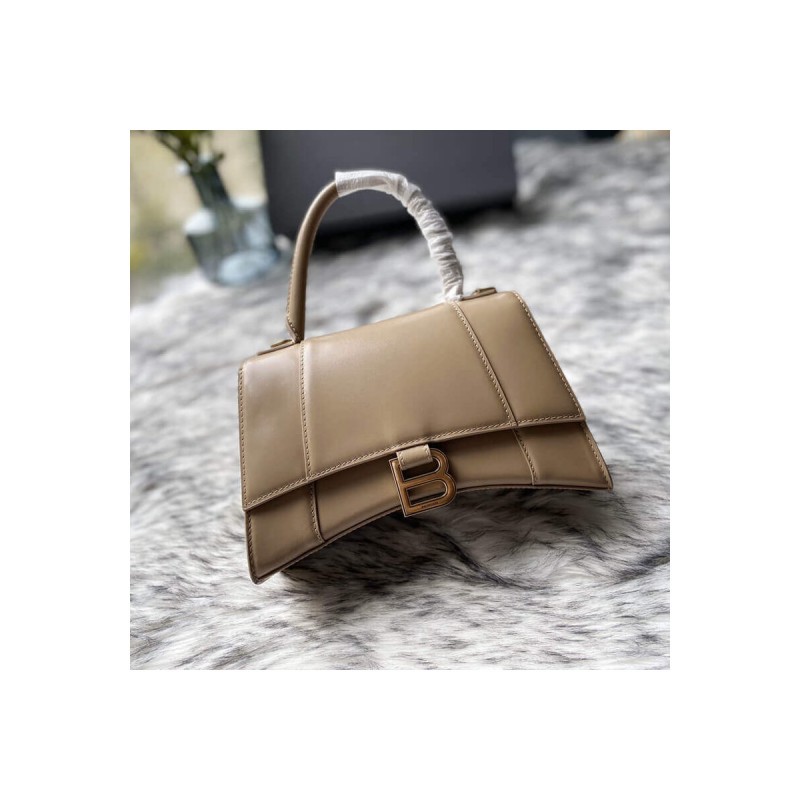 Balenciaga Hourglass S Shiny Box Calfskin Tote