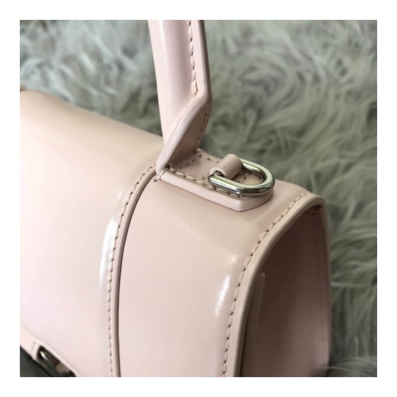 Balenciaga Hourglass XS Shiny Box Calfskin Tote