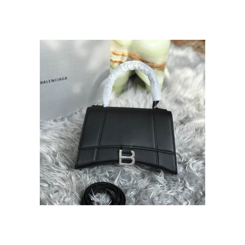 Balenciaga Hourglass S Textured-Leather Tote