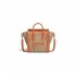 Celine Nano Luggage Bag In Tweed And Smooth Calfskin 189242