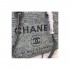 Chanel Deauville Chain Shoulder Tote 33cm Canvas Bag A66939