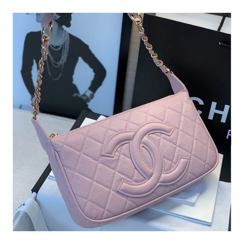 Chanel Grained Leather Hobo Bag B01960