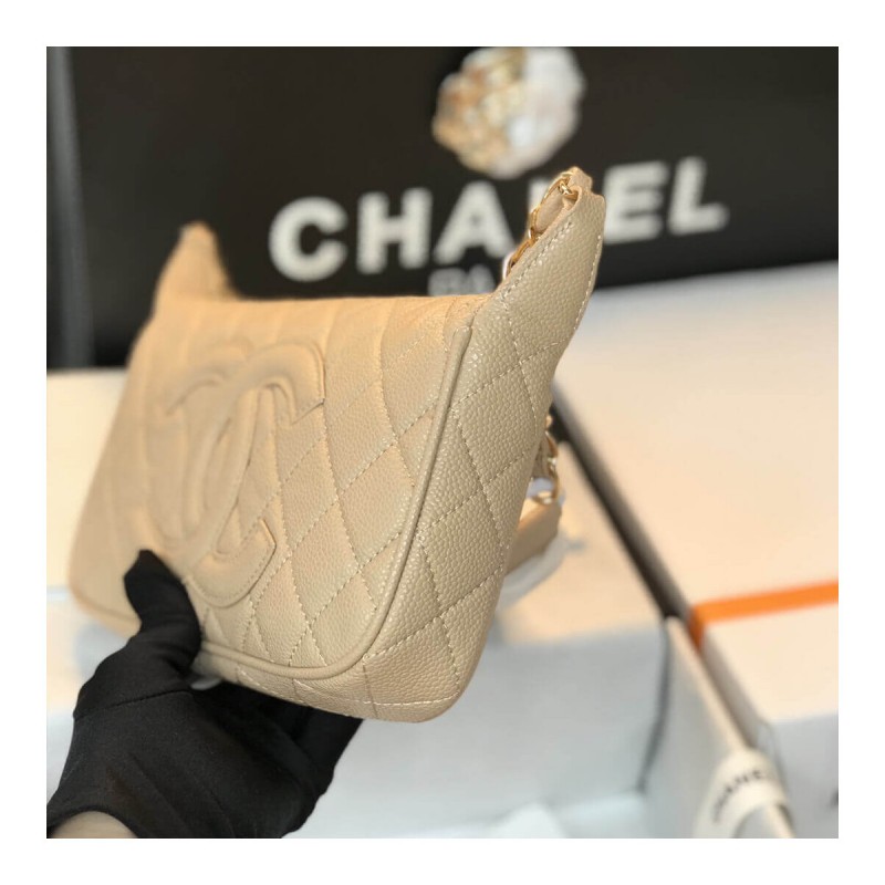 Chanel Grained Leather Hobo Bag B01960