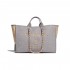 Chanel Wool Felt Deauville Shopping Bag A60598 Grey
