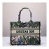 Christian Dior Small Book Tote In Embroidered Canvas M1296