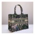 Christian Dior Small Book Tote In Embroidered Canvas M1296