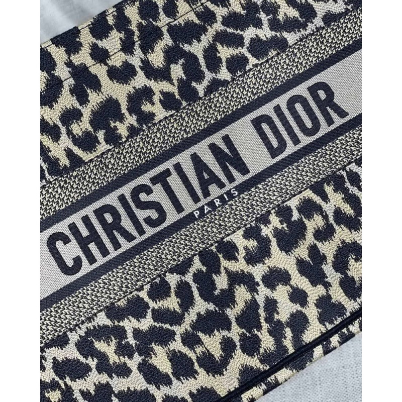 Dior Small Book Tote Ricamo Mizza Beige Multicolore M1296