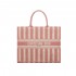 Dior Book Tote Pink D-Stripes Embroidery M1286