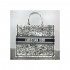 Dior Book Tote in Latte Multicolor Zodiac Embroidery M1286