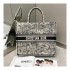 Dior Book Tote Latte Multicolor Dior Zodiac Embroidery M1286