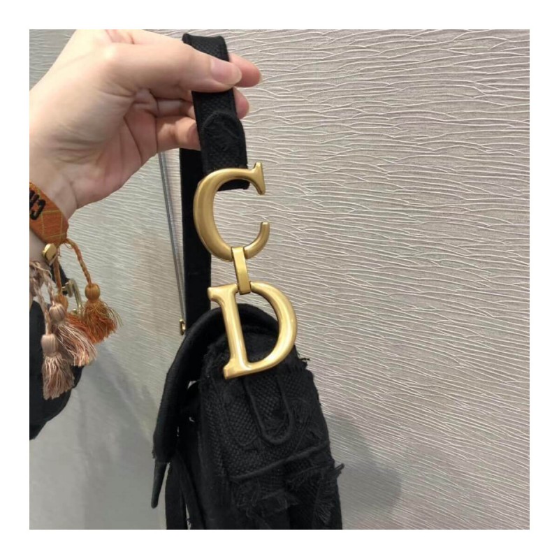 Christian Dior Saddle Bag in Camouflage Embroidery M0446