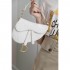Christian Dior Mini Saddle Bag in White Oblique Jacquard M0447