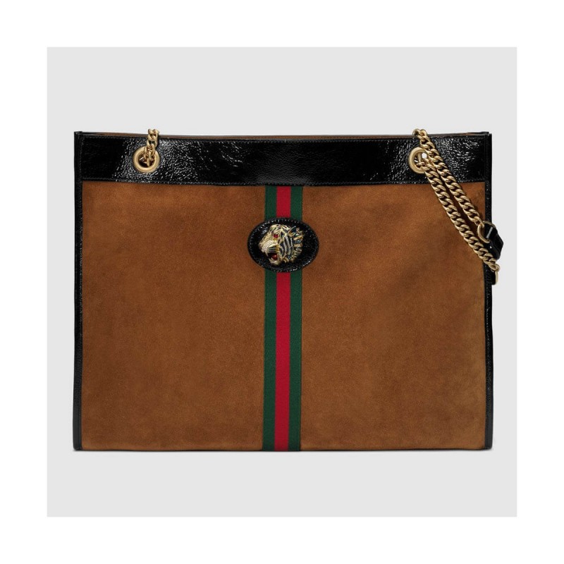 Gucci Suede Rajah Large Tote 537219
