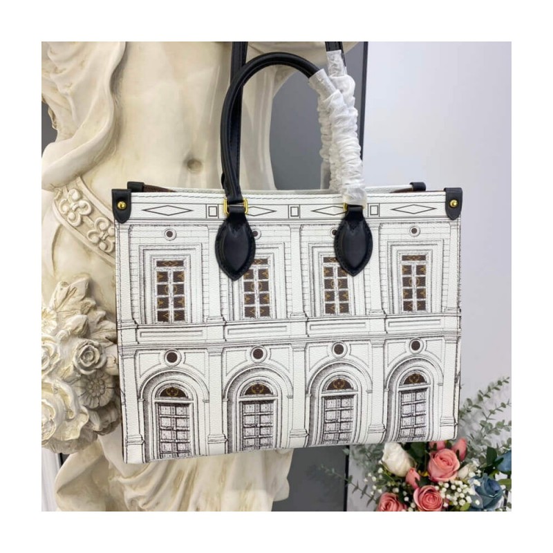 Louis Vuitton Printed Matte Calf Leather Onthego MM M59264