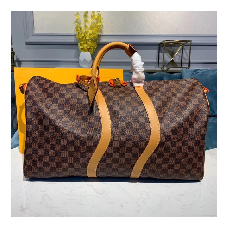 Louis Vuitton Damier Ebene Canvas Keepall Bandouliere 50 N44478
