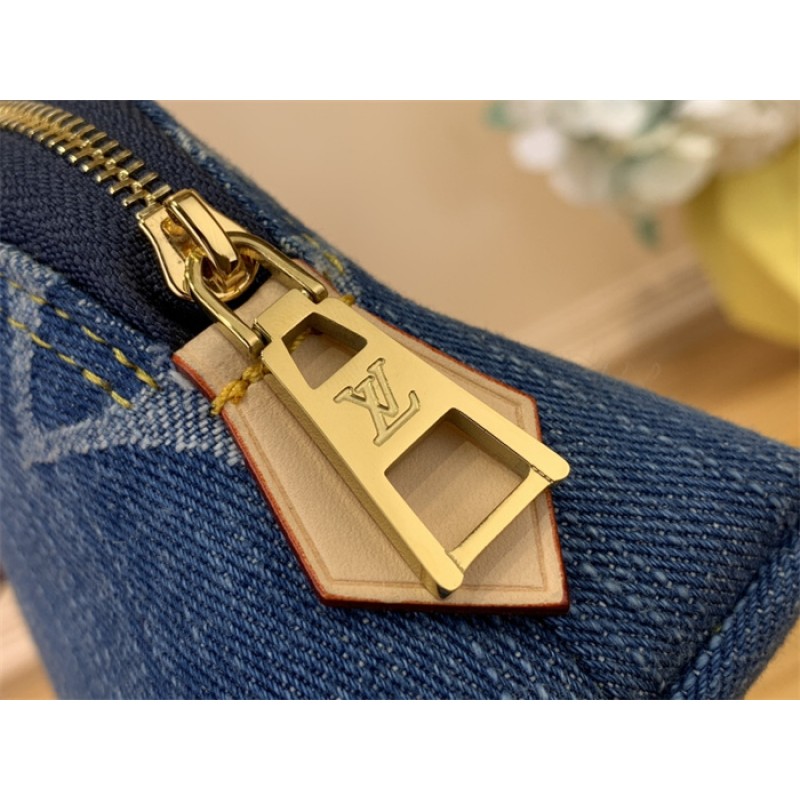 Louis Vuitton Monogram Denim Pochette Cosmétique Makeup Pouch M24316