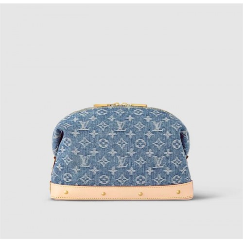 Louis Vuitton Monogram Denim Pochette Cosmétique GM Makeup Pouch M24317
