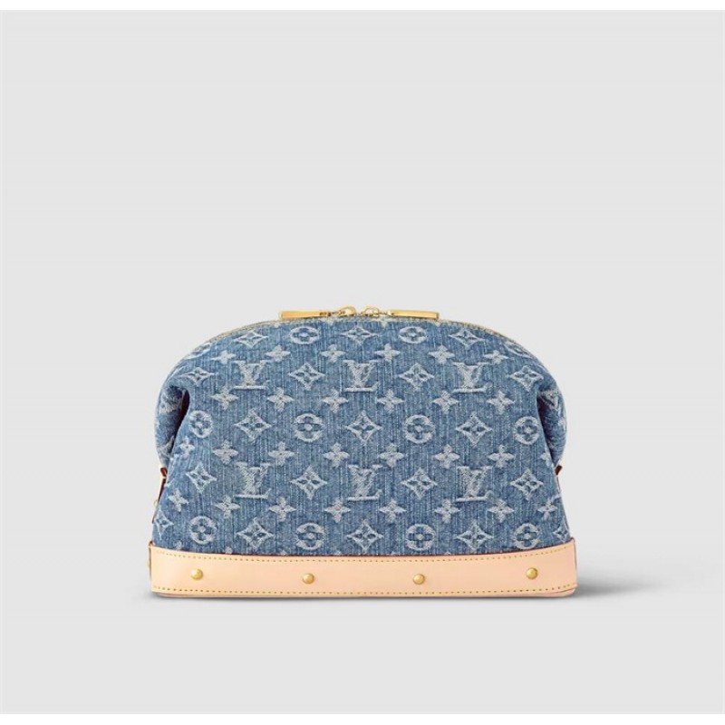 Louis Vuitton Monogram Denim Pochette Cosmétique GM Makeup Pouch M24317