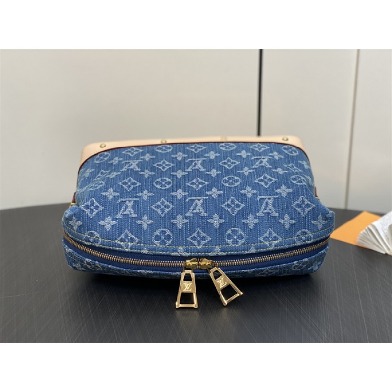 Louis Vuitton Monogram Denim Pochette Cosmétique GM Makeup Pouch M24317