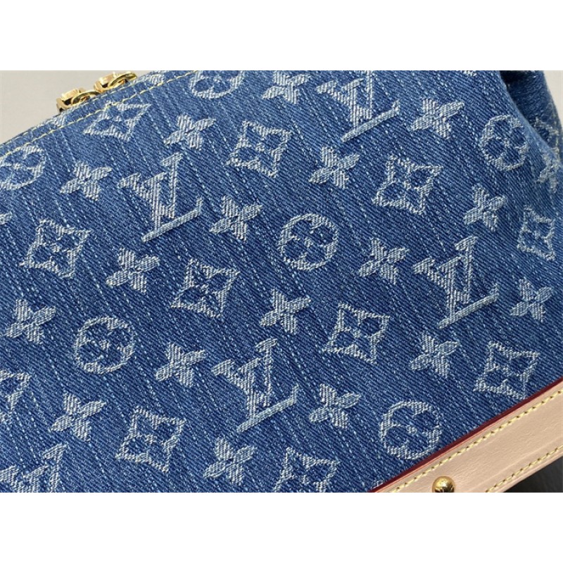 Louis Vuitton Monogram Denim Pochette Cosmétique GM Makeup Pouch M24317