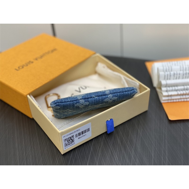 Louis Vuitton Monogram Denim Key Pouch M82961