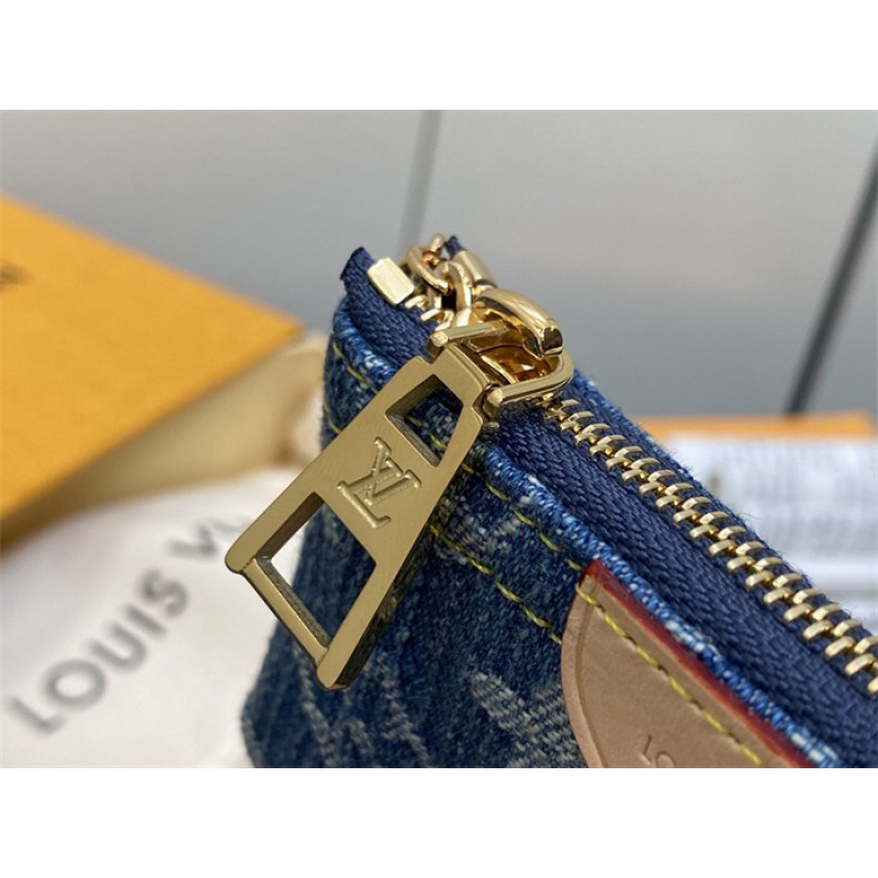 Louis Vuitton Monogram Denim Key Pouch M82961
