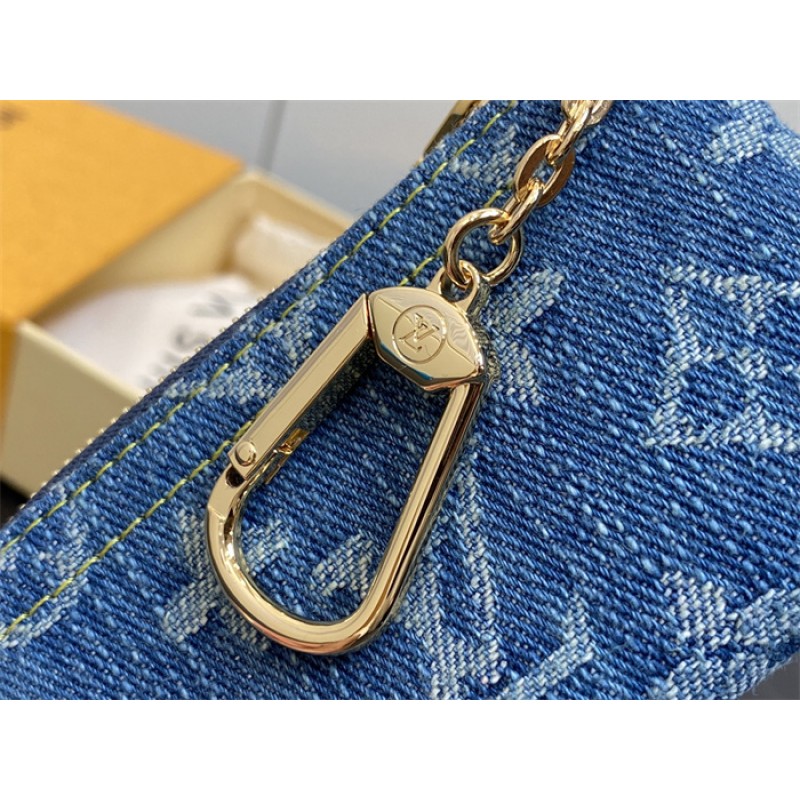 Louis Vuitton Monogram Denim Key Pouch M82961