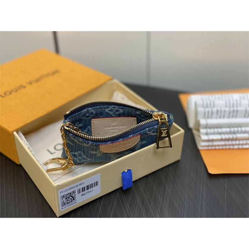 Louis Vuitton Monogram Denim Key Pouch M82961