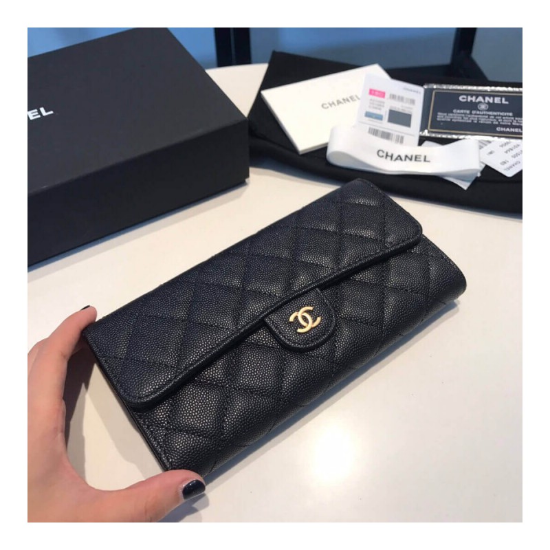 Chanel Grainy Calfskin Classic Bifold Wallet A31505