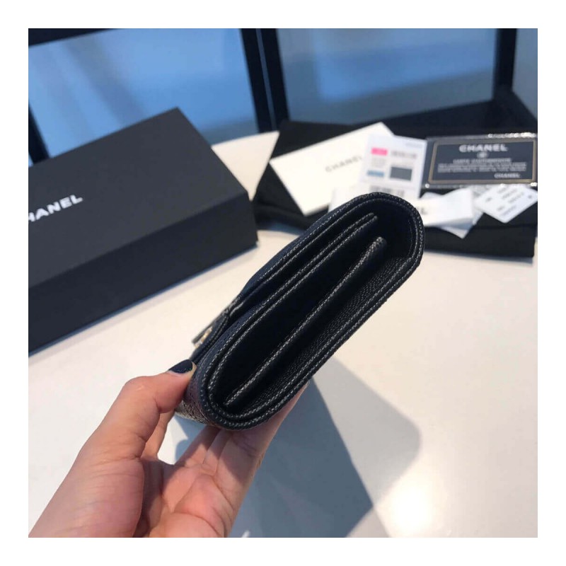 Chanel Grainy Calfskin Classic Bifold Wallet A31505