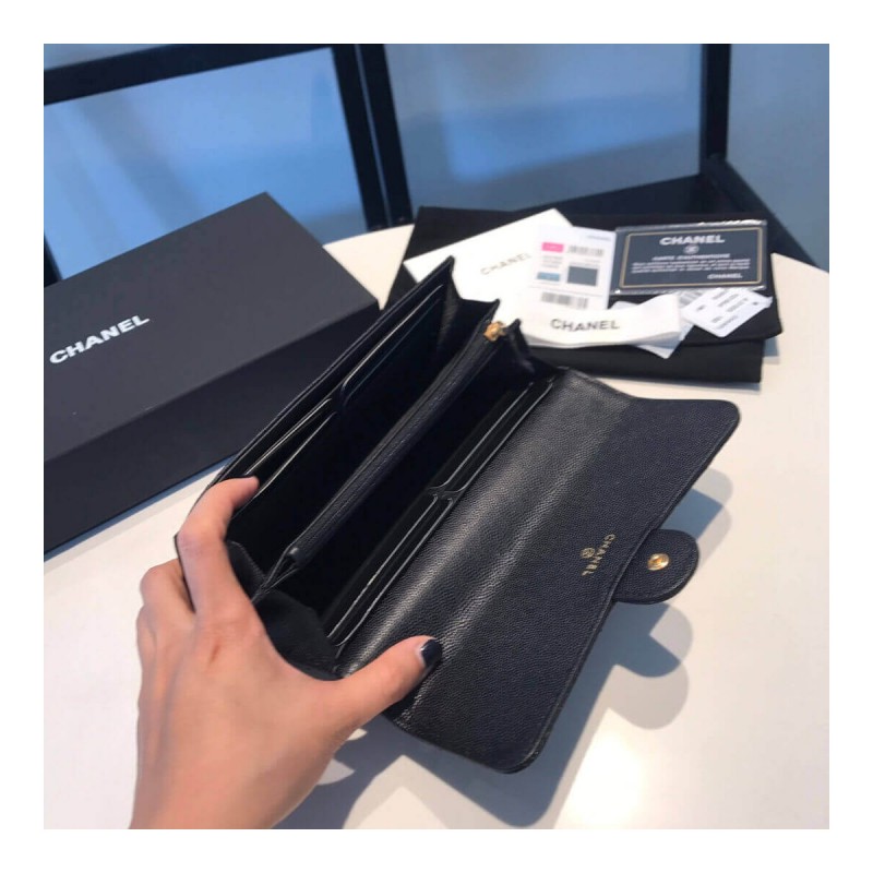 Chanel Grainy Calfskin Classic Bifold Wallet A31505