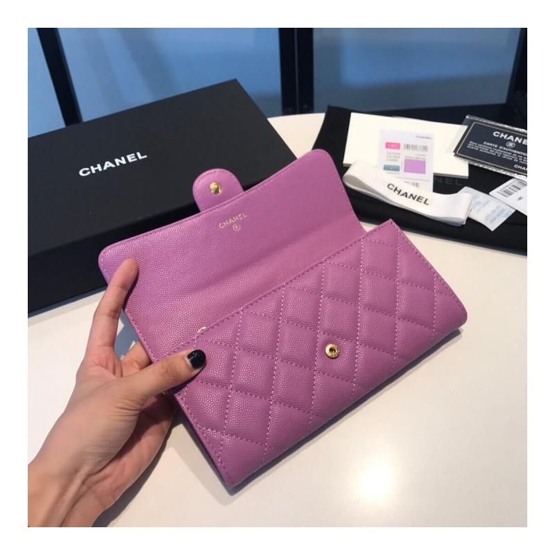 Chanel Grainy Calfskin Classic Bifold Wallet A31505