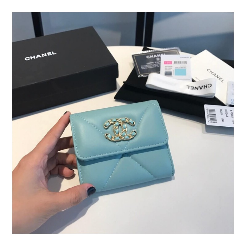 Chanel 19 Trifold Compact Wallet AP0956