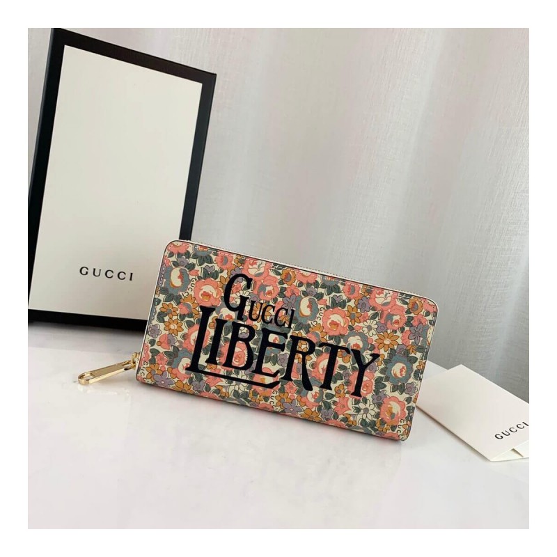 Gucci Horsebit 1955 Liberty London Zip Around Wallet 636249