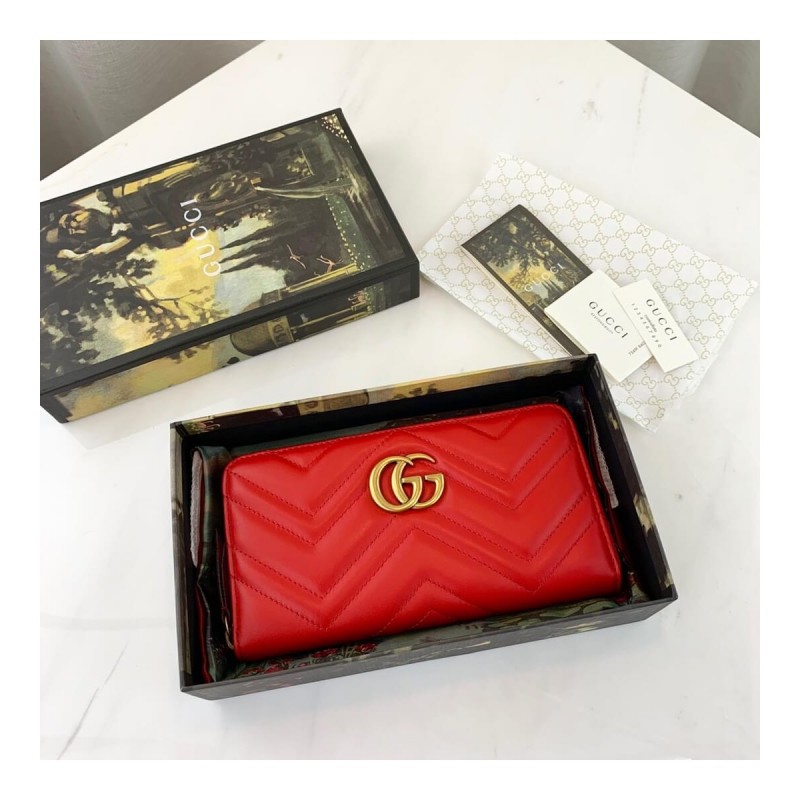 Gucci GG Marmont Zip Around Wallet 443123