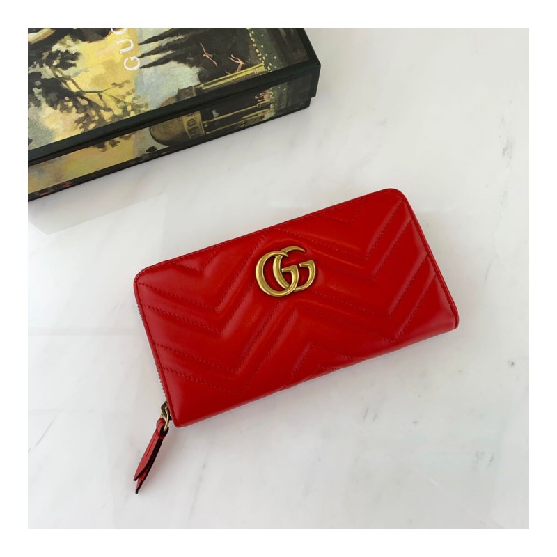 Gucci GG Marmont Zip Around Wallet 443123